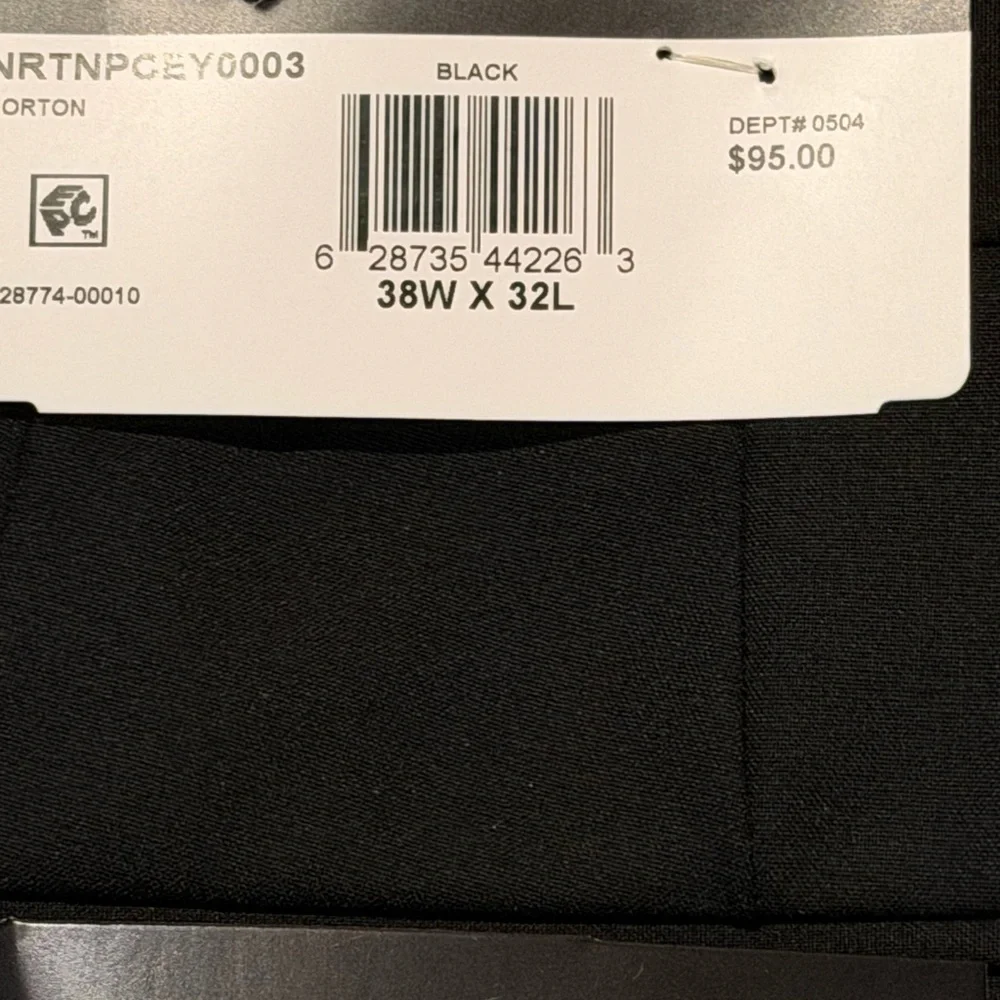 Lauren Ralph Lauren Men's Classic-Fit Solid Flat-Font BLACK 38x32 Pants NWT‎